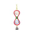 JUCARIE PENTRU PASARI EXOTICE FLAMINGO OGLINZI CU CLOPOTEL 5x15CM