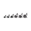 BOTNITA AJUSTABILA PENTRU CAINI SILICON BENZO S NEAGRA FLAMINGO 9.5CM 37-54CM