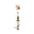 JUCARIE PENTRU PASARI EXOTICE FLAMINGO MULTICOLORA CU CLOPOTEL 27CM