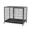 CUSCA METALICA PENTRU CAINI CU ROTI 109x70x89(h)cm
