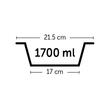 CASTRON PENTRU CAINI DIN INOX GREY/LIME FLAMINGO 21.5CMx1700ML