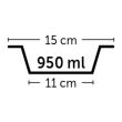 CASTRON PENTRU CAINI TOBIAS INSCRIPTIONABIL CU CRETA FLAMINGO RED L  15CMx950ML