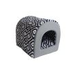 CULCUS TEXTIL PENTRU CAINI SI PISICI TUNEL BLACK-WHITE 42x38x38/60005912