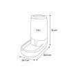DISPENSER AUTOMAT APA PENTRU CAINI SI PISICI FRED GRI/ALB FLAMINGO 30.5x17x31CM/3.5L