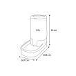 DISPENSER AUTOMAT HRANA PENTRU CAINI SI PISICI FRED GRI/ALB FLAMINGO 30.5x17x31/3.5L