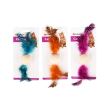 JUCARIE PENTRU PISICI MINGE CU FULGI CULORI MULTIPLE 19x4 CM