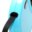 LESA RETRACTABILA PREMIUM PENTRU CAINI  BLUE 3M BANDA 