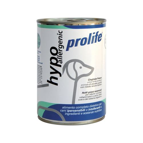 HRANA UMEDA DIETETICA PENTRU CAINI PROLIFE DOG VET HYPOALL. CU MISTRET CV 400GR