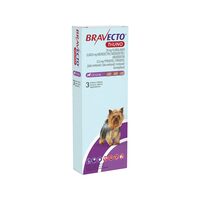 [PROMO] BRAVECTO TRIUNO ANTIPARAZITAR INTERN SI EXTERN CAINE 25MG (1.27-2.5KG) 1 CUTIE CU -10% DISCOUNT + 1 ANTIPARAZITAR INTERN CAINI CANIHELMIN PLUS (BLISTER*10 TB) GRATIS