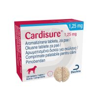 [PROMO] TRATAMENT INSUFICIENTA CARDIACA CAINI CARDISURE 1.25 MG*100 TB PALATABILE 3 CUTII + 1 FRONTLINE COMBO XL CUTIE*3PIP GRATIS