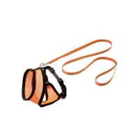 SET HAM+LESA PENTRU PISICA FLAMINGO ORANGE/BLACK 110CMx10MM