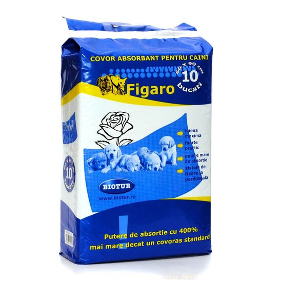 [PROMO] COVOR ABSORBANT PENTRU CAINI FIGARO 60X90CM (10 BUC/PCH) 5 BAXURI + 1 FIGARO PH INDICATOR COVOR ABSORBANT PENTRU CAINI 60x45CM (10BUC/PCH) GRATIS