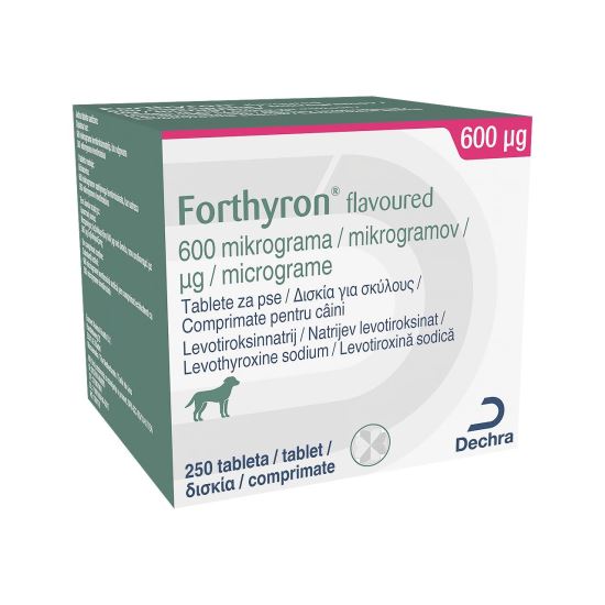 [PROMO] FORTHYRON TRATAMENT HIPOTIROIDISM CANIN 600 MCG*50 TB PALATABILE 2 CUTII + 1 FRONTLINE COMBO XL CUTIE*3PIP GRATIS