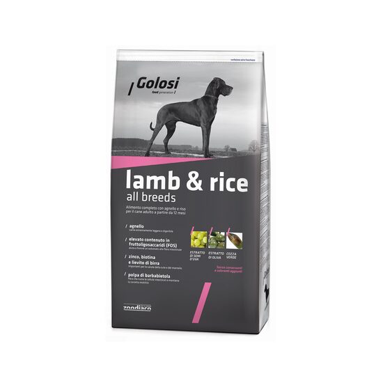 HRANA USCATA PREMIUM PENTRU CAINI GOLOSI DOG LAMB&RICE 12 KG
