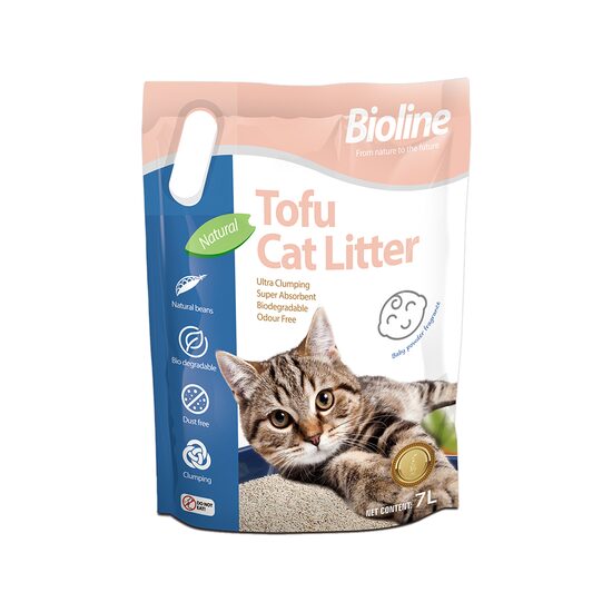[PROMO] BIOLINE TOFU NISIP PREMIUM BABY POWDER 7L/2.8KG 10 + 1 GRATIS