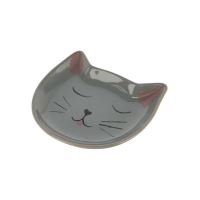 FARFURIE CERAMICA PENTRU PISICI KERBL GRI 14CM