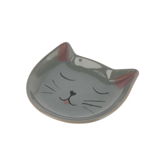 FARFURIE CERAMICA PENTRU PISICI KERBL GRI 14CM
