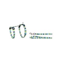 SET HAM+LESA PENTRU PISICA FLAMINGO AMIRA GREEN 20-35CMx10MM