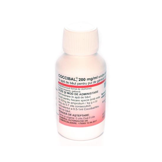 TRATAMENTUL COCCIDIOZEI INTESTINALE COCCIBAL (AMPROLIUM) 200 MG/ML 100 ML