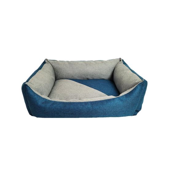 CULCUS TEXTIL PENTRU CAINI SI PISICI LIBRA S GREY-BLUE 48x36x15 CM