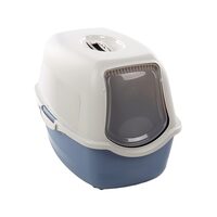 LITIERA PENTRU PISICI FLAMINGO LEXIE L BLUE/WHITE 39x56x39.5(h)cm
