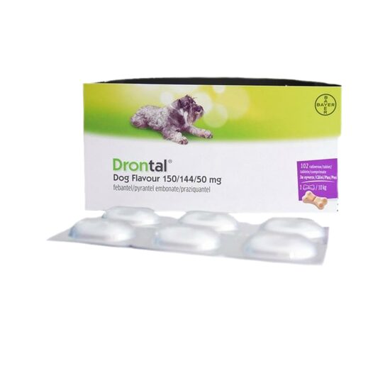 ANTIPARAZITAR INTERN PENTRU CAINI DRONTAL DOG FLAVOUR 150/144/50 MG 17*6TB