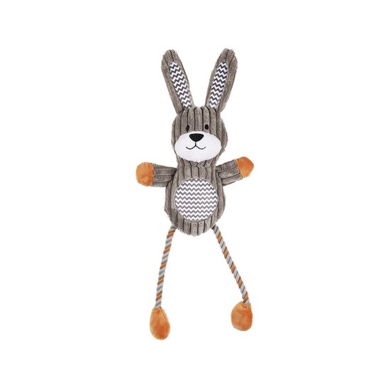 JUCARIE PENTRU CAINI FLAMINGO GOMMY IEPURE CU FRANGHII 46CM