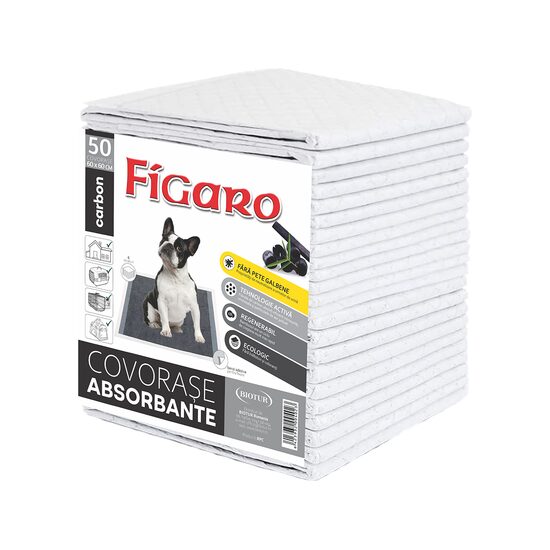 [PROMO] COVOR ABSORBANT PENTRU CAINI FIGARO CARBON 60x60CM (50BUC/BAX) 4 BAXURI CU -10% DISCOUNT