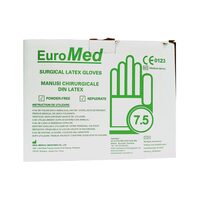 MANUSI CHIRURGICALE NEPUDRATE ALBE (50 BUC/BAX) MARIME 7,5