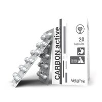 VETAPRO CARBON ACTIVE 250MG 20CAPS/CUT SUPORT GASTROINTESTINAL CAINI SI PISICI