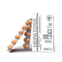 VETAPRO HEPATOSIL ADVANCED MINI 30TAB/CUT SUPORT HEPATIC CAINI SI PISICI RASE MICI