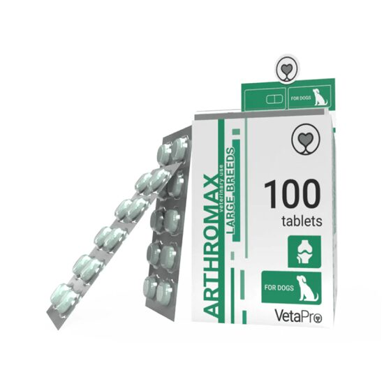 VETAPRO ARTHROMAX 100TAB/CUT SUPORT ARTICULATII SI CARTILAJE CAINI RASE MARI