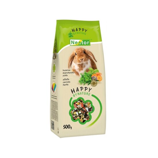 HRANA USCATA PENTRU IEPURI NESTOR HAPPY BY NATURE 500G 