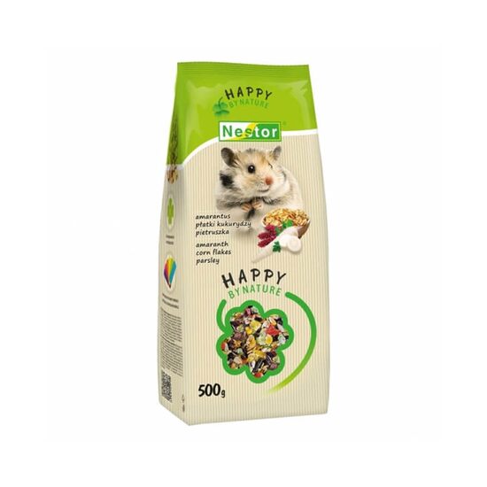 HRANA USCATA PENTRU HAMSTERI NESTOR HAPPY BY NATURE 500G 