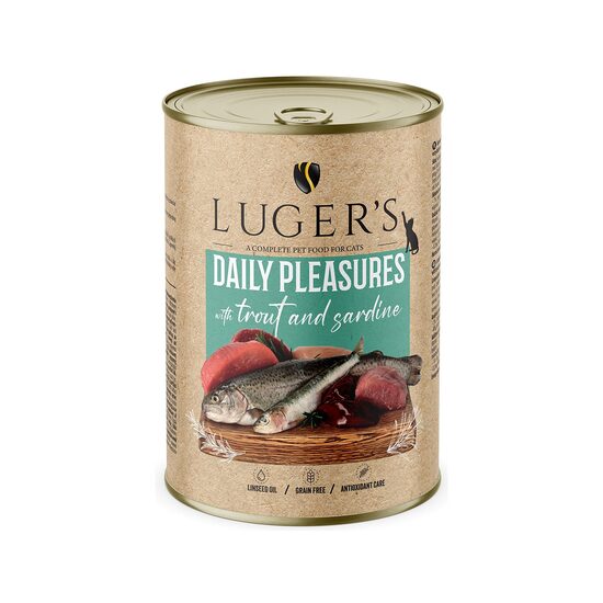 LUGER'S HRANA UMEDA CONSERVA PISICI CU PASTRAV & SARDINA 400G