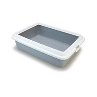 LITIERA MPS MICIO HYDRA GREY 42x33x14(h)cm WHITE FRAME