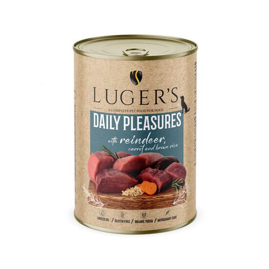 LUGER'S HRANA UMEDA CONSERVA CAINI CU REN & MORCOV 400G