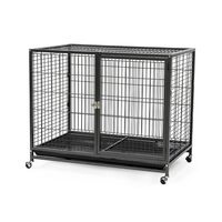CUSCA METALICA PENTRU CAINI CU ROTI 109x70x89(h)cm