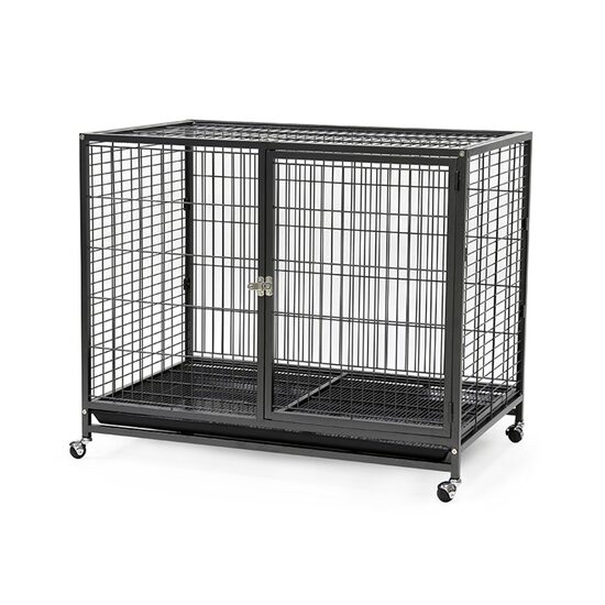 CUSCA METALICA PENTRU CAINI CU ROTI 109x70x89(h)cm
