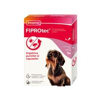 [PROMO] PIPETA ANTIPARAZITARA PENTRU CAINI FIPROTEC BEAPHAR S 2-10KG (3PIPx0.67ML/CUT) 5 CUTII + 1 GRATIS