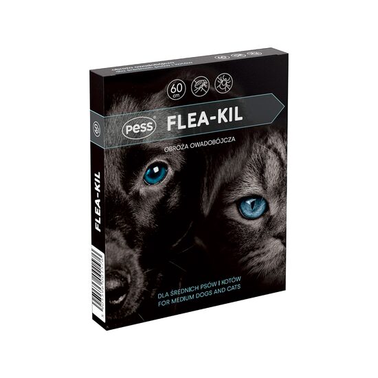 PESS ZGARDA ANTIPARAZITARA CU GERANIOL CAINI TALIE MEDIE FLEA-KIL 60CM 