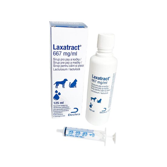 [PROMO] TRATAMENTUL CONSTIPATIEI LA CAINI SI PISICI SOLUTIE ORALA LAXATRACT (LACTULOZA)  667MG/ML 125 ML 2+1 GRATIS