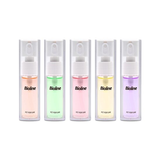 BIOLINE PARFUM PENTRU CAINI SI PISICI SET 15 BUC (3x5 AROME) SPRAY 9ML