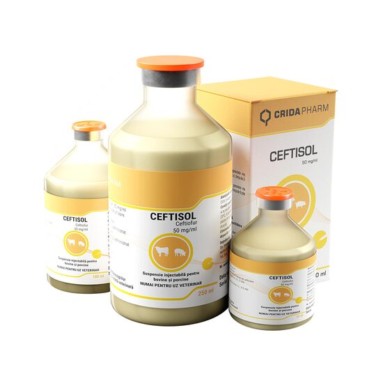 CEFTISOL INJECTABIL 250ML TRATAMENT BOLI RESPIRATORII SI NECROBACILOZA INTERDIGITALA 