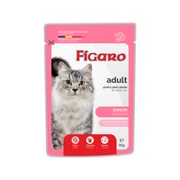 FIGARO HRANA UMEDA COMPLETA CU SOMON PENTRU PISICI ADULTE PLIC 85G
