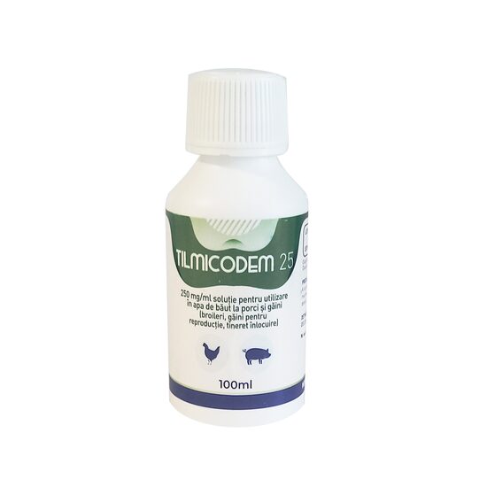 ANTIINFECTIOS ORAL TILMICODEM (TILMICOZINA) 25% 100ML BUVABIL