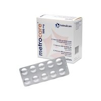 [PROMO] METROCARE 500MG ANTIINFECTIOS ORAL CAINI SI PISICI (BLISTERx10TB) 5 BLISTERE + 1 MITEX 20ML GRATIS