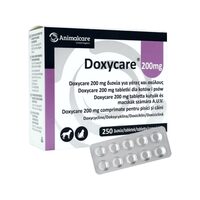 [PROMO] DOXYCARE 200MG TRATAMENT BOLI RESPIRATORII CAINI SI PISICI (BLISTERx10TB) 5 BLISTERE + 1 MITEX 20ML GRATIS