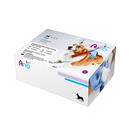 ANBIO KIT TEST RAPID COMBO CDV/CPV/CCV/GIA ANTIGEN (Ag) CAINI 10/SET