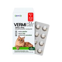 VERMICAT ANTIPARAZITAR INTERN PENTRU PISICI BLISTER 8 TABLETE